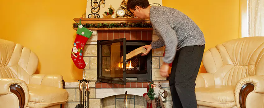 Rusted Metal Fireplace Restoration in Davie, Florida